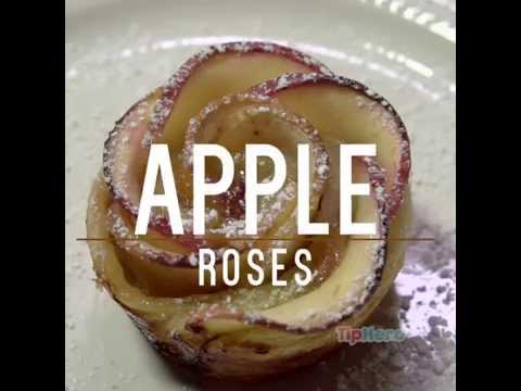 شاهد  أسهل طريقة لعمل فطيرة تفاح الورد