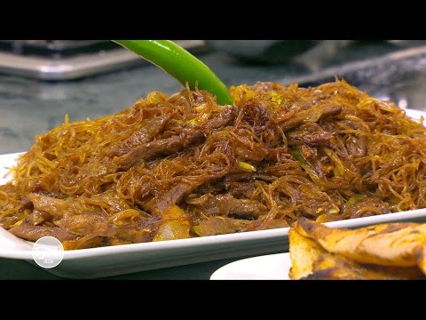 طريقة عمل لحم بالجنزبيل والكرات