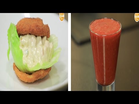 طريقة عمل سندوتش دجاج بالتوست المقلي  كوكتيل المانجو بالفراولة