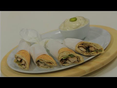 طريقة عمل شاورما دجاج بالثومية