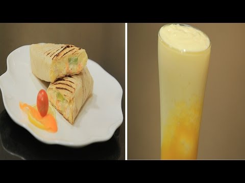 طريقة عمل سندوتش الشاورما الملفوفة بالجبنة  كوكتيل المانجو بالزبادي