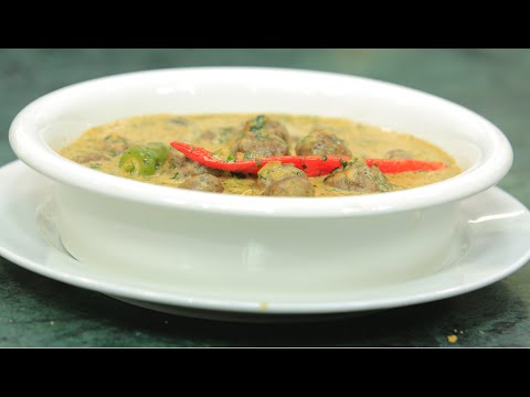 طريقة عمل كرات اللحم بصوص الشبت