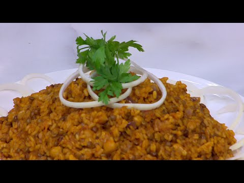 طريقة عمل مجدرة بالحمص و العدس