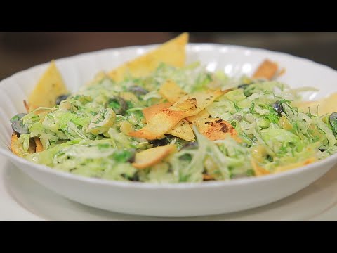 شاهد طريقة عمل سلطة الخس بالزيتون
