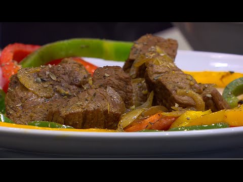 طريقة عمل طاجن لحم بالفلفل الألوان