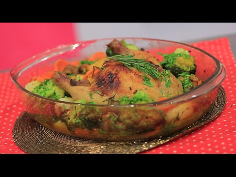طريقة عمل دجاج روستو بالخضار