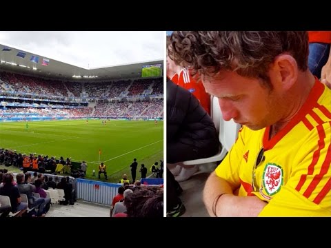 لقطات طريفة لمشجع ينام أثناء إحدى مباريات يورو 2016