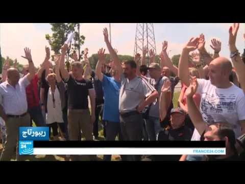 بالفيديو حراس السجون يتقدمون مظاهرات حاشدة في العاصمة البلجيكية