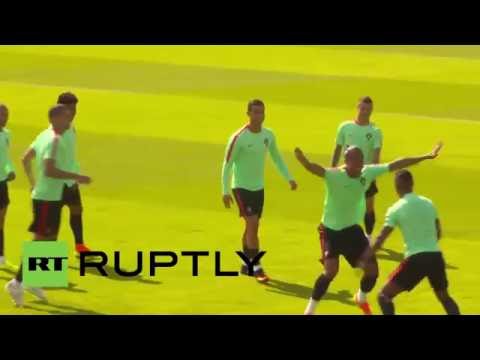 رونالدو يقود تدريبات البرتغال استعداداته لمواجهة بولندا