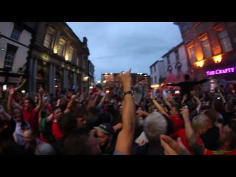 بالفيديو مشجعو منتخب البرتغال يحتفلون بالتأهل إلى نهائى يورو 2016