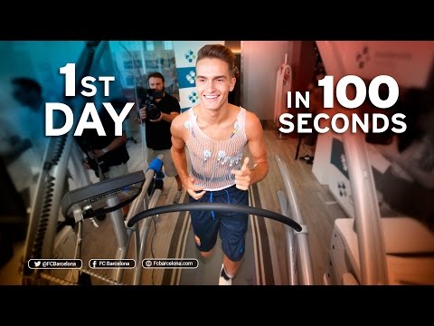 بالفيديو 100 ثانية تختصر أول يوم لـدينيس سواريز في فريق برشلونة