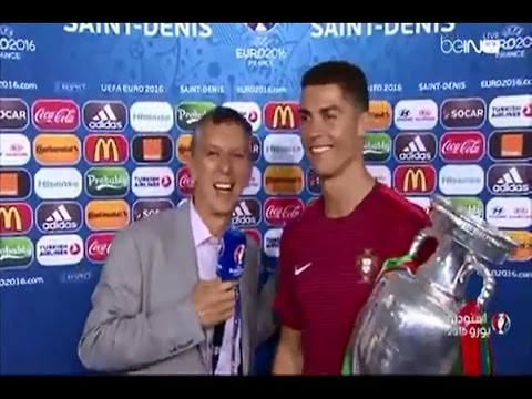  شاهد  كريستيانو يصيح  بمراكش المغربية بعد فوز البرتغال باللقب الأوروبي
