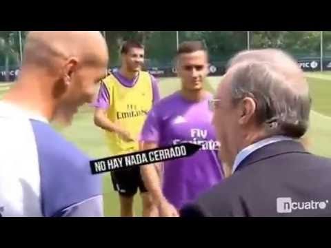 شاهد حوار جانبي بين زيدان وبيريز يكشف أهمية صفقة بوجبا