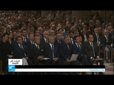 شاهد شخصيات سياسية وعامة تشارك بقداس تكريمي لكاهن سانت إتيين دو روفراي
