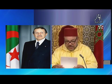 شاهد بوتفليقة يهنِّئ الملك محمد السادس بمناسبة عيد العرش