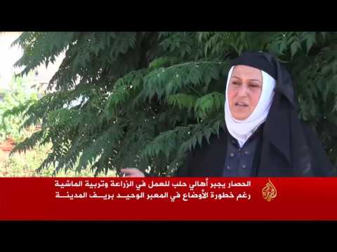 شاهد الحصار يجبر الحلبيين على العمل بتربية الماشية