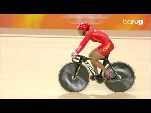 بالفيديو الصين تحرز ذهبية سباق السرعة للدراجات لفرق السيدات