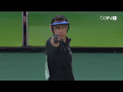 بالفيديو الألماني كريستيان رايتس يفوز بذهبية المسدس سريع الطلقات