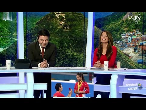 شاهد إعلاميو بي إن سبورت يعلقون بطرافة على الرومانسية الصينية في أولمبياد ريو