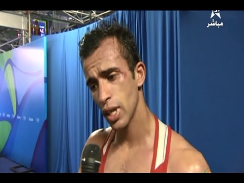 بالفيديو أشرف خروبي يخرج من ثمن نهائي الملاكمة وزن أقل من 52 كلغ