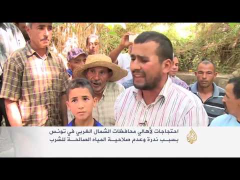 شاهد احتجاجات لأهالي محافظات الشمال الغربي في تونس
