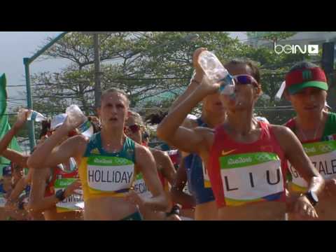 شاهد ذهبية 20 كلم مشيًا للصينية هونغ