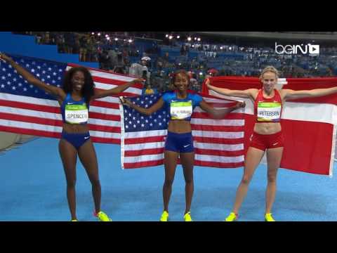 بالفيديو الأميركية دليلة محمد تحرز ذهبية 400 م حواجز