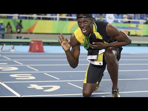 بالفيديوشاهد بولت يكتب اسمه بأحرف من ذهب ثلاث مرات