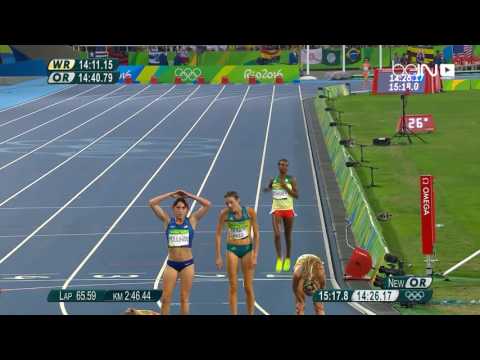 بالفيديو ذهب ورقم أولمبي للكينية شيرويوت في سباق 5 آلاف متر