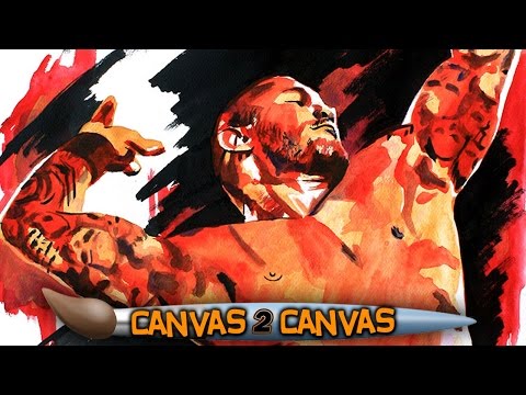 شاهد فنان wwe يرسم لوحة رائعة لراندي أورتن