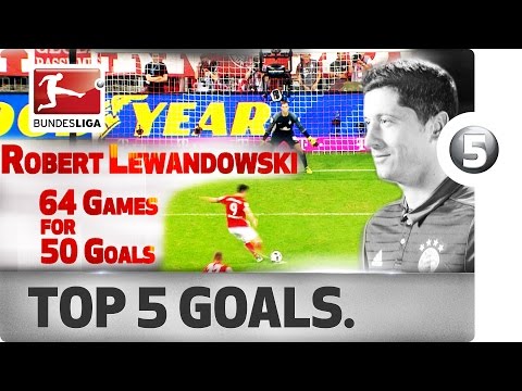 بالفيديو البولندي ليفاندوفسكي يزاحم كبار هدافي مسابقة البوندزليغا