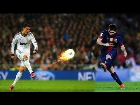 بالفيديو تحدي مثير بين ليونيل ميسي و كريستيانو رونالدو في تنفيذ الركلات الحرة