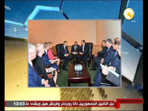 السيسي يلتقي رئيس المجلس الأوروبي ويؤكد أهمية دعم التعاون بين الجانبين