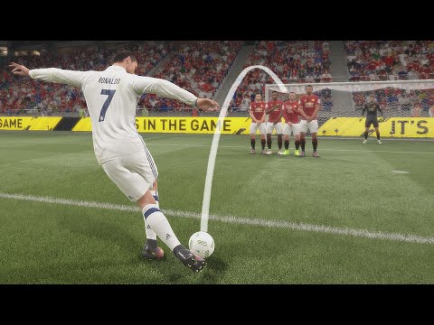 رونالدو ينتفض قبل تسديد الركلة الحرة في فيفا 17