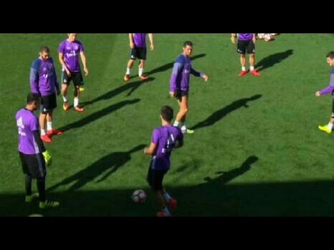 مهارة نجل زيدان تحرج كريستيانو رونالدو فى تدريبات الريال