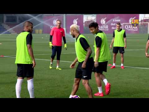 شاهد نجوم برشلونة متحمسون بالتمرين استعدادًا للقاء سلتا