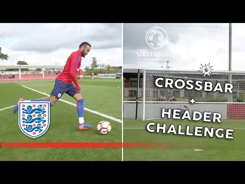 شاهد تحدى العارضة يُشعل تدريبات المنتخب الإنجليزى للشباب