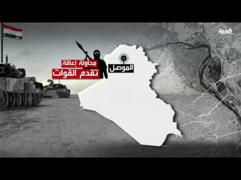 شاهد خارطة معارك الجيش العراقي في الموصل