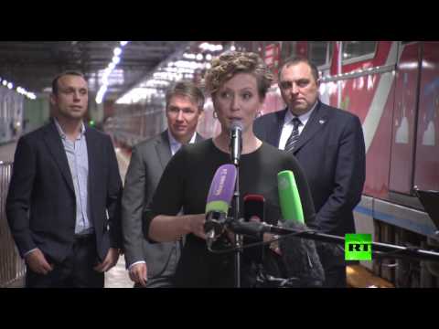 انطلاق قطار كأس القارات 2017 مترو الأنفاق بموسكو