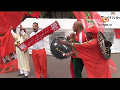 شاهد تشجيعات مستمرة للجمهور المغربي في الغابون