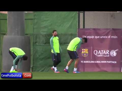 بالفيديو كوميديا نيمار تهز عرش ليونيل ميسي ولويس سواريز