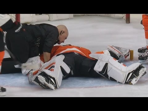 لحظة إغماء حارس مرمى خلال مباراة