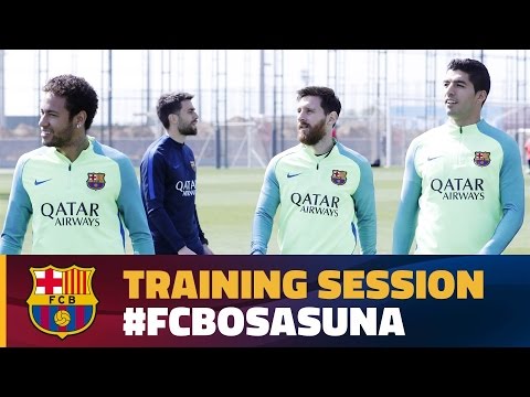 شاهد برشلونة يواصل تدريبات استعدادًا لمواجهة أوساسونا