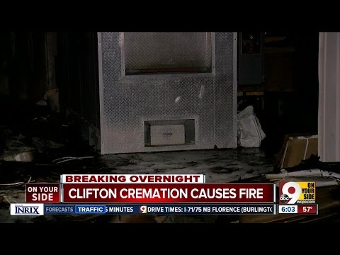 اشتعال النيران في دار جنازات أثناء حرق جثة شخص مفرط البدانة