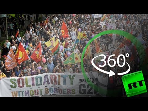 شاهد احتجاجات على قمة g20 في هامبورغ الألمانية