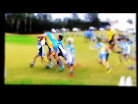 شاهد الطفل العملاق يهزم منافسيه بقوته في الرجبي