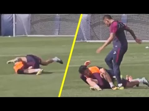 شاهد مصارعة بين رحيم ستيرلينغ و دي بروين في تدريبات مانشستر سيتي