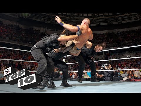 شاهد أقوى ضربات فريق الدرع ضد نجوم المصارعة