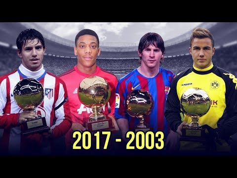 اللاعبون الفائزون في جائزة الفتى الذهبي عبر التاريخ من 2003 إلى 2017
