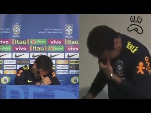 شاهد بكاء نيمار بسبب سؤال صحافي عن برشلونة